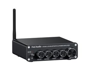 Fosi Audio BT30D Bluetooth 5.0 Stereo Audio Receiver Amplifier 2.1 Channel Mini Hi-Fi Class D Integrated Amp 50 Watt x2+100 Watt for Passive Speakers/Subwoofer Powered Subwoofer