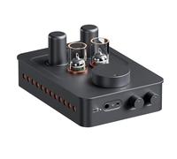 Fosi Audio GR70 Tube Headphone Amp Preamp, Authentic Tube-Amplification with Vacuum 5654W*2 & 6AC7*2, Mini HiFi Preamplifier for Home Audio, 3.5mm & 6.35mm Jacks Supporting 16-300 ohms Impedance