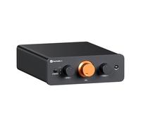 Fosi Audio P4 Mini Preamp with 3 RCA Inputs, Home Audio Stereo Pre amp for Amplifier/Active Subwoofer/Speakers, Preamplifier with 3-Level Adjustable Gain 3/6/9 dB, Bass and Treble Control