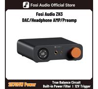 Fosi Audio ZH3 HIFI Headphone Amplifier AKM4493SEQ Desktop DAC Fully Balanced Preamp with Remote 12V Trigger Input ZH3-UK