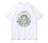 Fosike Omori Merch T-shirt Men’s Short Sleeves Tshirt Omori Game Tee Shirt Crew Neck Harajuku Casual Top-White||L