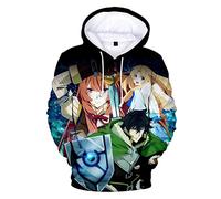 Fosike The Rising of The Shield Hero Hoodie Men - 3D Graphic Print Pullover Unisex - Anime Costume Round Neck Long Sleeve Top Kawaii Sweatshirt Oversize (XXS-4XL)