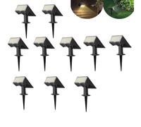 Fosingut 10Pcs Solar Spot Lights Outdoor Garden,28 LED 3 Modes IP65 Waterproof Garden Uplighters Solar Powered,Auto ON/Off Dusk Till Dawn Landscape Spotlights for Yard,Driveway,Path 6500K Cool White