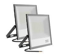 Fosingut 300W LED Floodlight Outdoor,30000LM Anti-Glare Outside Security Lights,6500K Cool White IP66 Waterproof Work Light Spot Lights for Garage,Garden,Courtyard,Sportfield,Corridor,Workshop,Patio