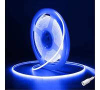 Fosingut Blue COB LED Strip 5m/16.4ft,12V 4mm LED Tape Light for Bedroom,480LED/m CRI90+ Flexible Under Cabinet Kitchen Light for TV Backlight,Game Room,Wardrobe,DIY Lighting(Only COB Strip Light)