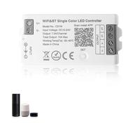 Fosingut C01W WiFi Dimmer Controller, Compatible Tuya App/Smart Life,Voice Control,Remote LM091,LM096,LM007,LM097,Timer,12V-24V Dimmer Switch for COB SMD LED Strip 5630 5730 3528 (Single Colour)