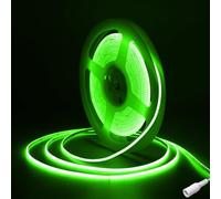 Fosingut Green COB LED Strip 5m/16.4ft,12V 2.7 mm LED Tape Light for Bedroom,480LED/m CRI90+ Flexible Under Cabinet Kitchen Light for TV Backlight,Game Room,Wardrobe,DIY Lighting(Only COB Strip Light)