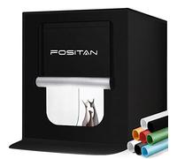 FOSITAN Photo Light Box, Upgrade 8 Backdrops Photo Studio Box, 20"/50cm Adjustable Brightness Portable Folding Shooting Tent, Tabletop Photography Box with Bright LEDs