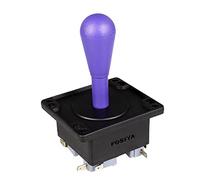 Fosiya American Style Arcade Competition 2Pin Bat Joystick Switchable From 8 Ways Operation, Elliptical Handle, Precision 8-Way 187" (4.8mm) terminal (Dark purple)