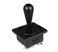 Fosiya American Style Arcade Competition 2Pin Bat Joystick Switchable From 8 Ways Operation, Elliptical Handle, Precision 8-Way 187" (4.8mm) terminal (Black)