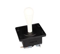 Fosiya American Style Arcade Competition 2Pin Bat Joystick Switchable From 8 Ways Operation, Elliptical Handle, Precision 8-Way 187" (4.8mm) terminal (White)
