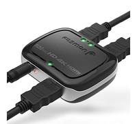 Fosmon HDMI Splitter 4K UHD 1 in 2 Out, Support 4K 30Hz Full HD 1080p 60Hz 3D HDCP, 1x2 HDMI Splitter with AC Power Adapter for Duplicate-Mirror Dual Monitor for Xbox PS4 Fire Stick Roku Apple TV HDTV