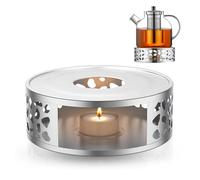 Fosoloni Tea Cosy Coffee Warmer Stainless Steel Tea Warmer Teapot Tea Coaster Warmer Teapot Warmer Ceramic for Heating Tea Milk Coffee Hot Drinks