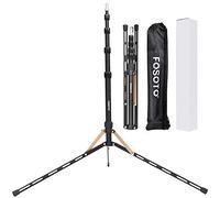 FOSOTO Aluminum Alloy 1.91m/6.2ft Light Stand Adjustable 5-Sections Compact Lightweight Tripod Stand Photography Studio Tripod Light Stand for Light,Video Shooting, Carry Bag Included