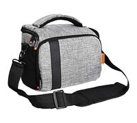 FOSOTO Shockproof SLR/DSLR Camera Bags Cases Compatible for Nikon D3500 D5600 D610 D3200 D7500, Canon 2000D 60D 80D 90D 6D MarkII 77D,Fujifilm X-T20 X-A5 X-T100,Sony Panasonic with Raincover (Grey)