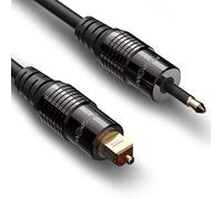 FosPower 1.8M Gold Plated Toslink to Mini Toslink Digital Optical S/PDIF Audio Cable with Metal Connectors & Strain-Relief PVC Jacket