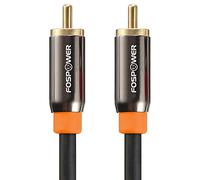 FosPower Digital Audio Coaxial Cable (1.8M/6FT), [24K Gold Plated] Single Coaxial Phono Cord for S/PDIF Digital Audio, Composite Video Cable, Home Theater, HDTV, Subwoofer, Hi-Fi Systems