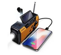FosPower Wind Up Radio, AM/FM Battery Radio with 2000mAh/7000mWh Power Bank, Solar Radio with Torch, Reading Lamp, Hand Crank Charging, SOS Alarm (Model A1)