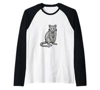 Fossa Madagascar Wildlife Animal Lover Rare Mammal Raglan Baseball Tee