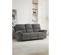 Fosse 3 Seater Manual Recliner Fabric Modern Living Sofa More4Homes Dark Grey One Size