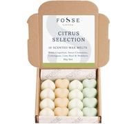 Fosse Living Citrus Selection Soy Wax Melts 16 Pack | White Grapefruit, Sweet Clementine, Lemongrass & Lime Basil Mandarin | Natural, Vegan & Plastic Free | Up to 96 Hrs Scent | Handmade in UK