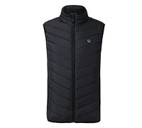 Fossean Heated Vests Chef Jackets Heated Gilet With Power Pack Included Long Puffer Coat Heated Body Warmer Sleeveless Hoodies for Men Heated Throws Uk