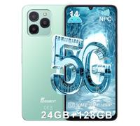 FOSSiBOT 5G Smartphone, Android 14 NFC Cell Phone, 24GB+128GB/1TB, 6.745" HD+ Display, 50MP+8MP+2MP Camera, 4900mAh, SIM-Free & Unlocked Mobile Phones, 5G Dual SIM/Face ID/Fingerprint/GPS/OTG (Green)