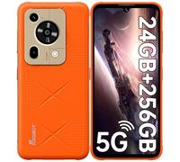 FOSSIBOT F112 PRO (2025) Rugged Phone Unlocked 5G - 24GB RAM+256GB/1TB ROM Cell Phone, 6.88''Display, 7150mAh Battery Smartphone, 50MP Camera, Android 14 Dual SIM Phones, IP68/IP69K/NFC/GPS,Orange