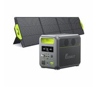 FOSSiBOT F1200 Portable Power Station: 1024Wh LiFePO4 solargenerator Outputs 1200W (2400W Peak), 100W USB-C Output, Solar Generator for RV/Camping/Home (F1200/SP200)
