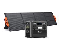 FOSSiBOT F2400 Portable Power Station with 200W Solar Panel, 2048Wh LiFePO4, 3 x 240V AC Outputs 2400W (4800W Peak), 1.5H full charge, UPS, 100W USB-C Output, Solar Generator for RV/Camping/Home