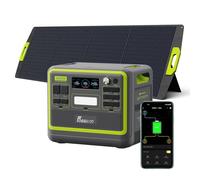 FOSSIBOT 2400W Portable Power Station with 200W Solar Panel, Solar Generator Control Via App, 2048Wh LiFePO4 Battery Fast Charge in 1.5H, 240V AC Outlets, 13 Outputs for Camping/RV/Home Emergency