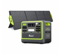 FOSSiBOT F2400 Power Station: 2048Wh LiFePO4 solargenerator with 3 x 230 V AC Output 2400W (4800W Peak), 1.5H full charge, UPS, 100W USB-C Output, Solar Generator for RV/Camping/Home (F2400+SP200)