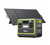 FOSSiBOT F2400 Power Station: 2048Wh LiFePO4 solargenerator with 3 x 230 V AC Output 2400W (4800W Peak), 1.5H full charge, UPS, 100W USB-C Output, Solar Generator for RV/Camping/Home (F2400+SP420)