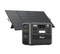 FOSSiBOT F2400 Power Station: 2048Wh LiFePO4 solargenerator with 3 x 230 V AC Output 2400W (4800W Peak), 1.5H full charge, UPS, 100W USB-C Output, Solar Generator for RV/Camping/Home (F2400+SP420)
