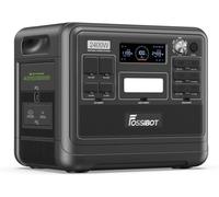 FOSSiBOT F2400 Power Station: 2048Wh LiFePO4 solargenerator with 3 x 230 V AC Output 2400W (4800W Peak), 1.5H full charge, UPS, 100W USB-C Output, Solar Generator for RV/Camping/Home (F2400-Black)