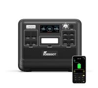 FOSSiBOT Tragbare Power Station F2400: 2048Wh LiFePO4 solargenerator with 3 x 230V AC Output 2400W (4800W Peak), 1.5H full charge, UPS, 100W USB-C Output, Applicable to RV/Camping/Home