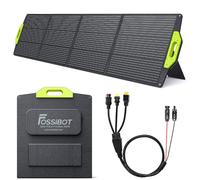 FOSSiBOT Solar Panel SP200, 200 Watt Solar Panel for Power Station F800/F1200/F2400/F3600, Portable Solar Panel w/Adjustable Kickstands, Foldable Solar Charger for RV, Camping, Blackout