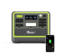 FOSSiBOT Update F2400 Power Station 2400W,2048Wh Solar Power Station Control with App,13 Output Ports,4 Input Ways,3x 230V AC Outlets,LiFePO4 Battery for Travel/Camping/Home Backup
