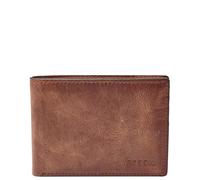 Fossil Wallet for Men Derrick, - 100% Leather Bifold brown 11 cm L x 1.5 cm W x 7.5 cm H ML3709200