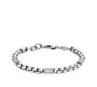 Fossil All Stacked Up Men's Two-Tone Steel Chain Bracelet