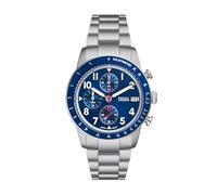 Fossil Analog Blue Dial Men's Watch-FS6047, Silver, Japanese