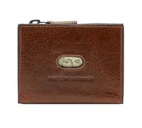 FOSSIL Andrew Magnetic Zip Card Case Cognac
