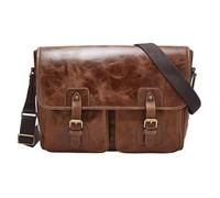 Fossil Bag for Men Greenville, Eco Leather/Eco Leather, Polyester Webbing Trim Messenger cognac 40.7 cm L x 7.0 cm W x 29.3 cm H MBG9560222