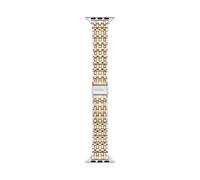 Fossil Band Compatible with Apple Watch, 38/40/41 mm - 18 mm Gold, Rose Gold, Silver Stainless Steel, S380007