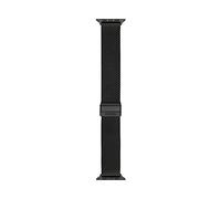 Fossil Band Compatible with Apple Watch, 42/44/45 mm - 22 mm Black Stainless Steel, S420014
