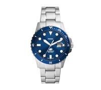 Fossil Blue Dive Men's 42 MM Silver-Tone Stainless Steel Watch, FS6029