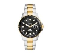 Fossil Blue Dive Three-Hand Date Two-Tone Stainless Steel Watch - FS6031, Two-Tone, One Size, Fossil Blue