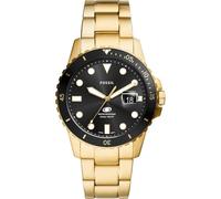Fossil Blue Mens Gold Watch FS6035 Stainless Steel (archived) - One Size