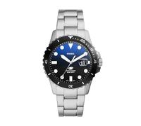 FOSSIL Blue Watch for Men, Quartz Movement with Stainless Steel or Leather Strap,Black and Blue,42 mm