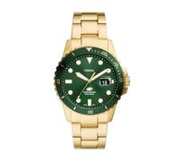 Fossil Watches Fossil Gents Blue Collection Dive Green Dial Gold Tone